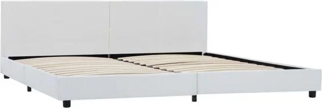 Cadre de lit Blanc Similicuir 180×200 cm Vidaxl