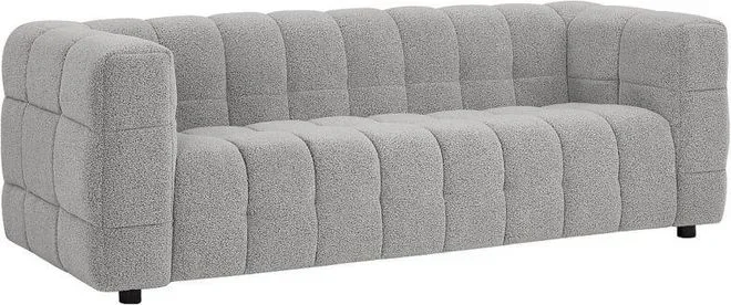 Canapé 3 places en tissu bouclette gris clair LERICI de Pascal Morabito