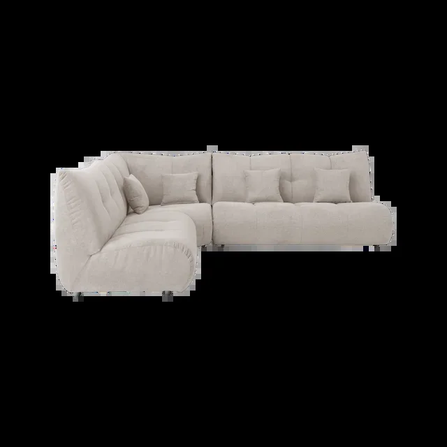Canapé d&rsquo;angle modulable tissu Benny – Naturel