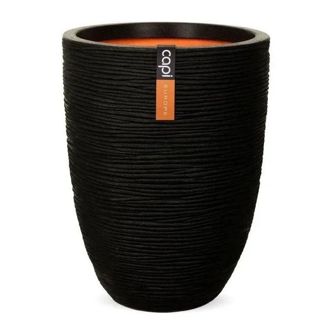 Capi Europe – Vase élégant bas rib nl – 46 x 58 cm – Noir
