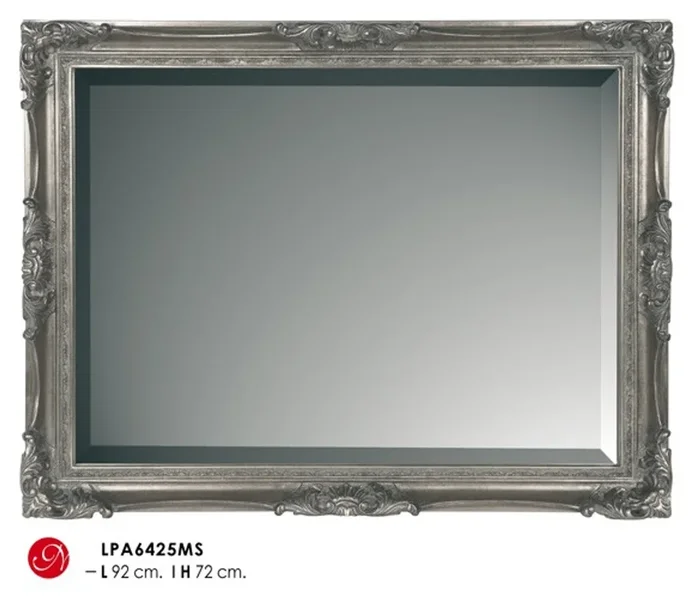 Casa Padrino Baroque wall mirror silver H 92 cm W 72 cm – Edel & Sumptuously – mirror silver color
