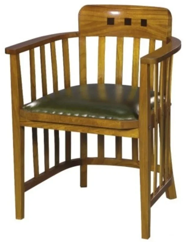 Casa Padrino chaise de bureau de luxe avec accoudoirs brun clair / vert 63 x 52 x H. 80 cm – Mobilier de Bureau