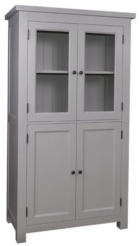Casa Padrino country style kitchen cabinet with 4 doors gray 100 x 50 x H. 180 cm – Kitchen Furniture