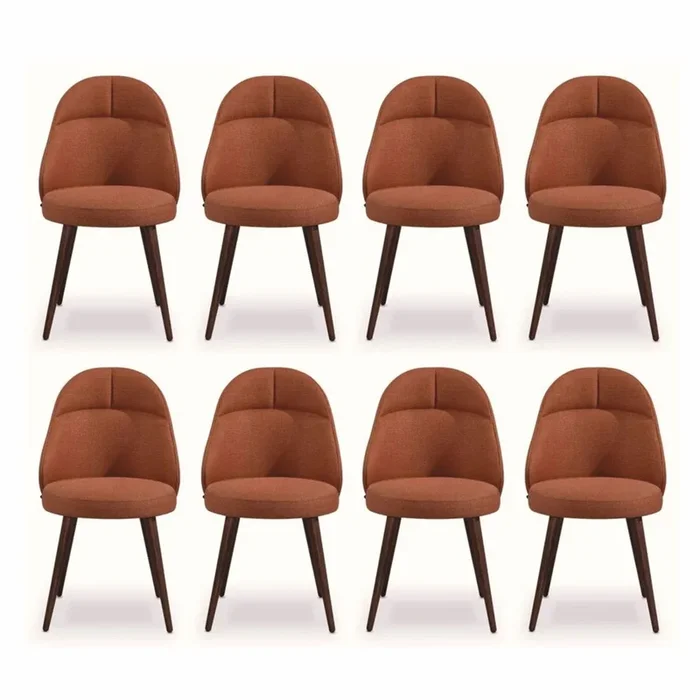 Casa Padrino ensemble de 8 chaises de salle à manger de luxe cognac / marron – Meubles de salle à manger