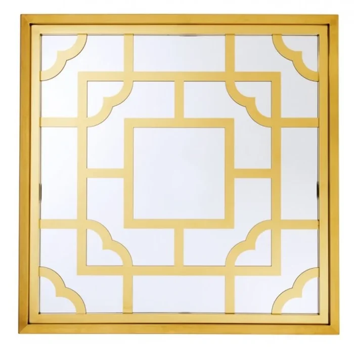 Casa Padrino Luxury Design wall mirror Gold 100 x 100 cm – Luxury Hotel Collection