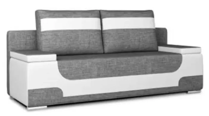 Casa Padrino luxury sofa bed gray / white / silver 200 x 92 x H. 90 cm – Living room sofa with sleeping function – Living room furniture – Luxury furniture – Luxury interior
