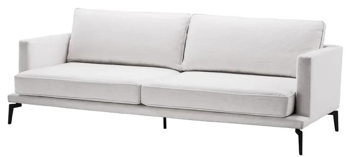 Casa Padrino Luxury Sofa White / Black 230 x 99 x H. 82 cm – Living Room Sofa – Luxury Living Room Furniture