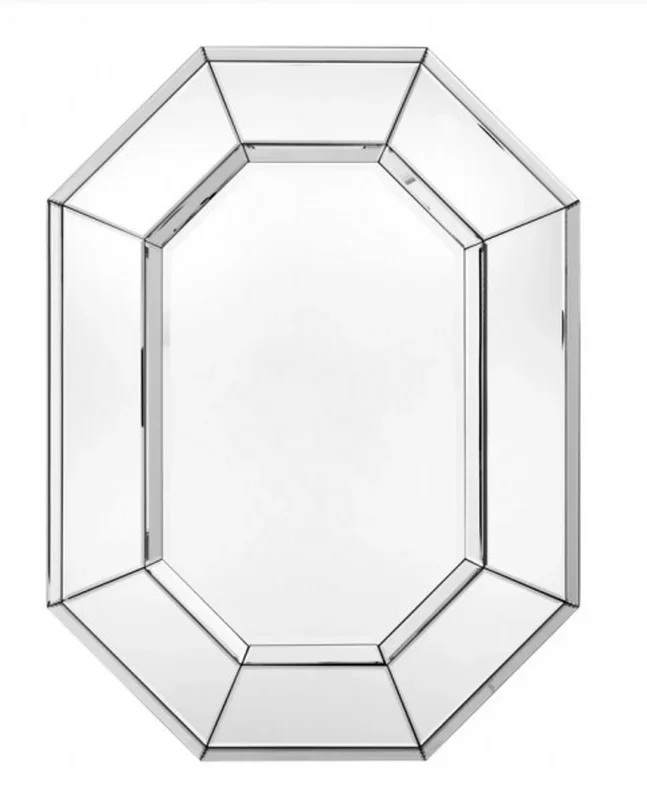 Casa Padrino luxury wall mirror with art deco mirror frame 8 Square 80 x 106 cm – Wall Mirror