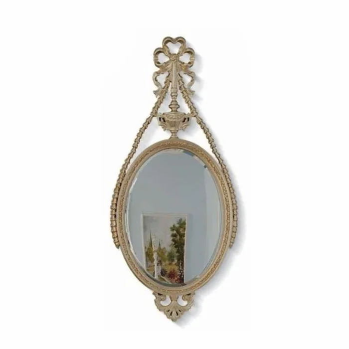 Casa Padrino miroir baroque de luxe gris / or H. 140 cm – Intérieur baroque – Fabriqué en Italie