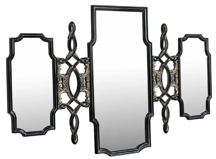 Casa Padrino miroir baroque de luxe noir / or – Magnifique miroir mural fait main de style baroque – Miroir d&rsquo;armoire de style ancien – Miroir de salon – Mobilier baroque
