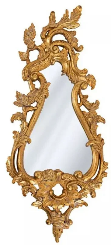 Casa Padrino miroir baroque de luxe or antique – Miroir mural en bois massif fait main de style baroque – Mobilier de luxe de style baroque – Meubles baroque – Noble & magnifique