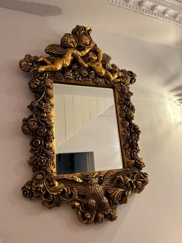Casa Padrino miroir baroque or – Miroir mural de style baroque avec ornements élégantes – Meuble baroque – Noble & magnifique