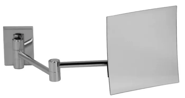 Casa Padrino miroir cosmétique de luxe argent 15 x 38 x H. 17 cm – Miroir mural cosmétique réglable – Miroir de salle de bain – Accessoires de salle de bain – Fabriqué en Italie
