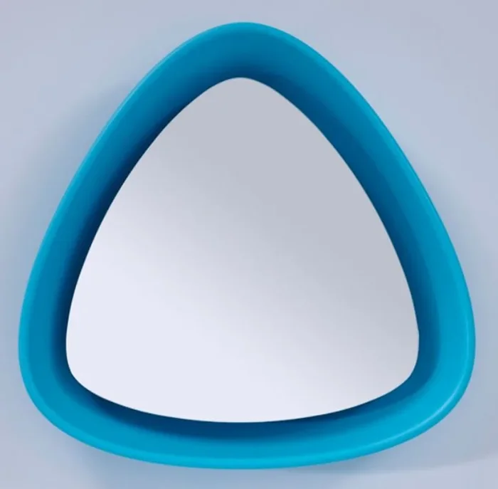 Casa Padrino miroir de luxe design bleu 64 x H. 63 cm – Miroir Mural Design avec Lumière