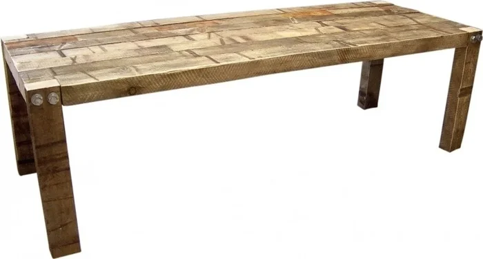 Casa Padrino solid wood dining table pine Massif 200 cm – Heavy construction – Rustic