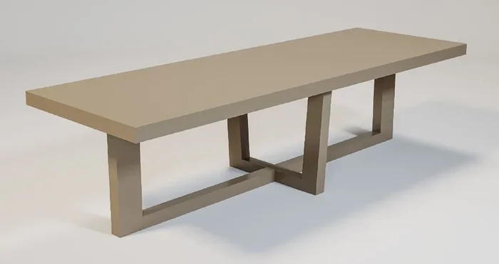 Casa Padrino table à manger de luxe taupe mat 300 x 100 x H. 78 cm – Table de cuisine rectangulaire en bois massif – Meubles de salle à manger en bois massif de luxe
