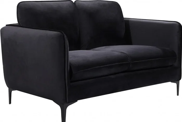 Causeuse en velours coquelicot