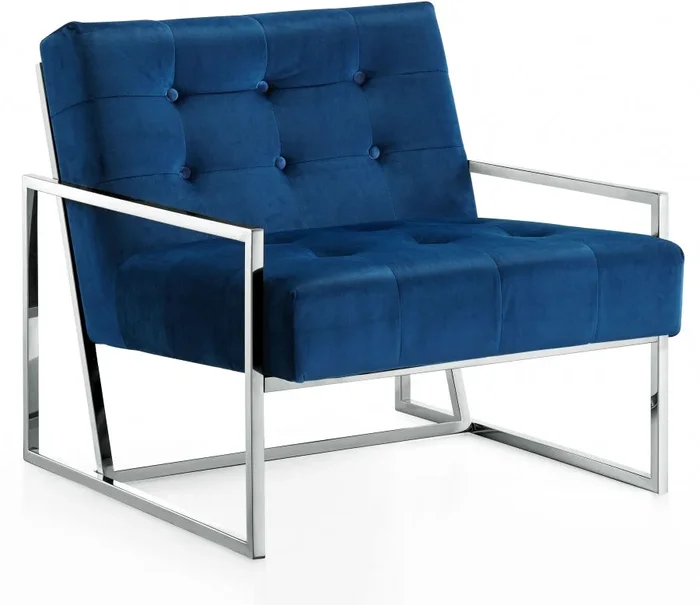 Chaise d’appoint en velours Alexis