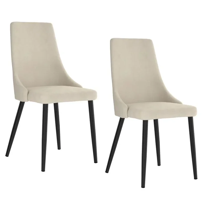 Chaise d’appoint Venice, lot de 2 en beige