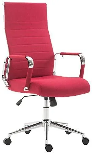 Chaise De Bureau Kolumbus Tissu I Fauteuil De Direction Ergonomique I Confortable pour Les Longues Journées De Travail, Couleur:Rouge