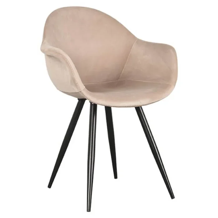 Chaise De Café, Restaurant Et Horeca En Velours – Fiona – Sable