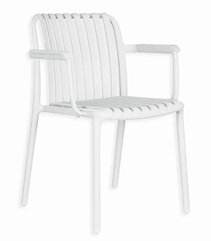 Chaise de jardin empilable avec accoudoirs AVILA