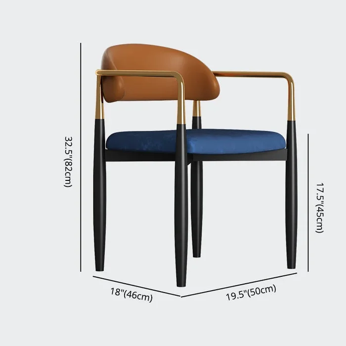 Chaise de salle à manger à la salle à manger à manger en métal contemporain pour usage à domicile