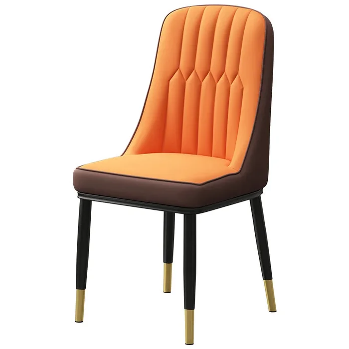 Chaise de salle à manger en métal de style scandinave Parsons sans arborescence
