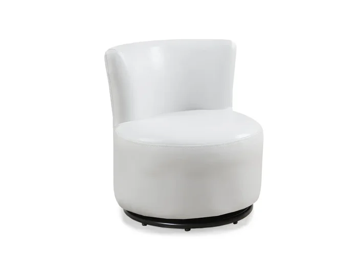 CHAISE JUVÉNILE – PIVOTANTE / SIMILI-CUIR BLANC ( Meuble Mtl )