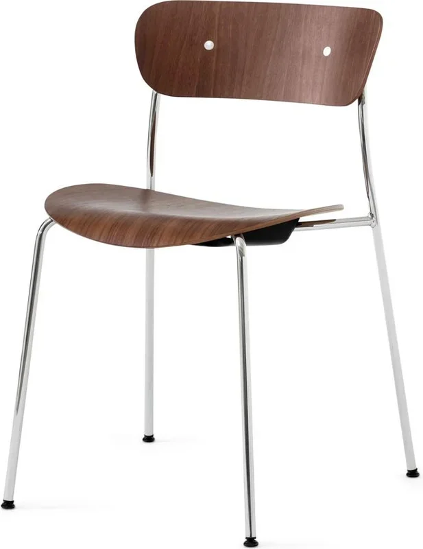 Chaise Pavilion AV1, piètement chromé – Lot de 2 & Tradition