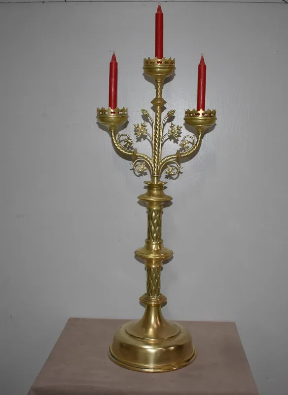 Chandelier d’église en Laiton – Fin XIXe
