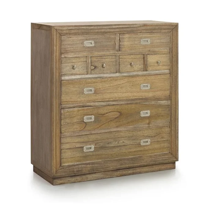 Commode 9 tiroirs bronze bois marron –