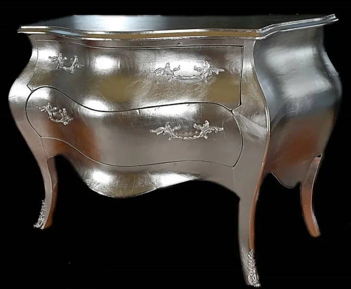 Commode baroque Casa Padrino 120 cm argent – meubles de style ancien
