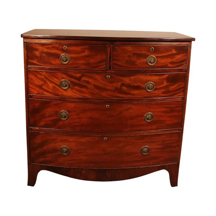 Commode Bombée d&rsquo;époque regency En Acajou