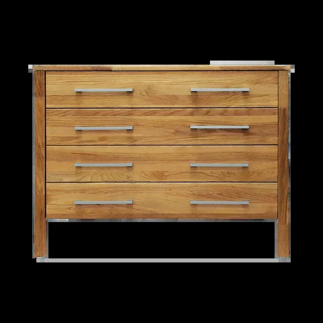 Commode chêne massif 4 tiroirs Charly