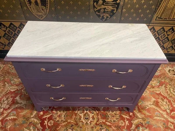 Commode époque Art Nouveau peinte
