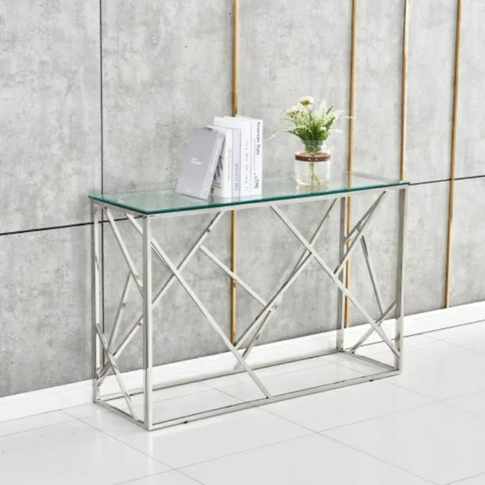 Console Geomag Argent verre trempé