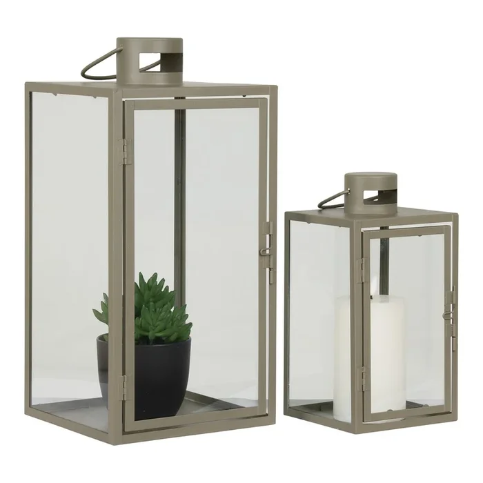 CORFOU Lanternes – lot de 2 vertes