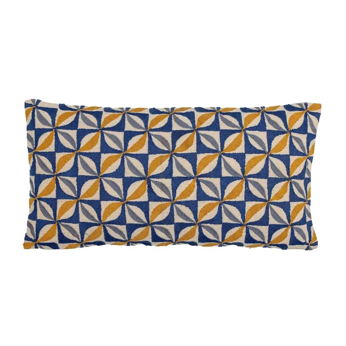 Coussin Calia, bleu, coton