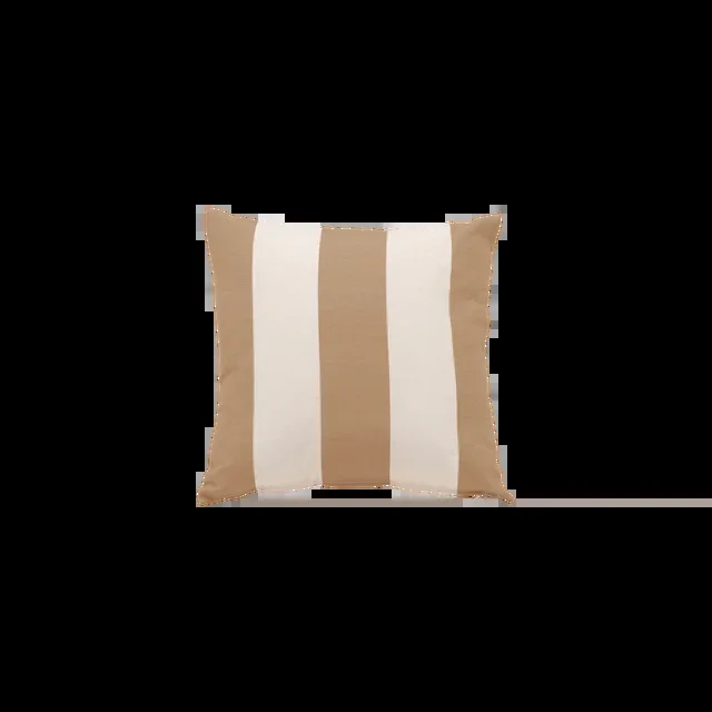 Coussin d&rsquo;Extérieur recyclé Heva – Rayure Beige