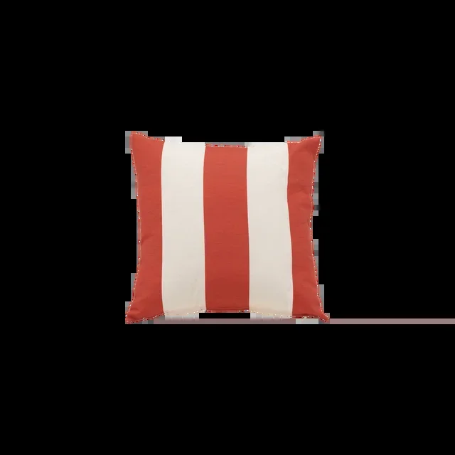 Coussin d&rsquo;Extérieur recyclé Heva – Rayure Rouge