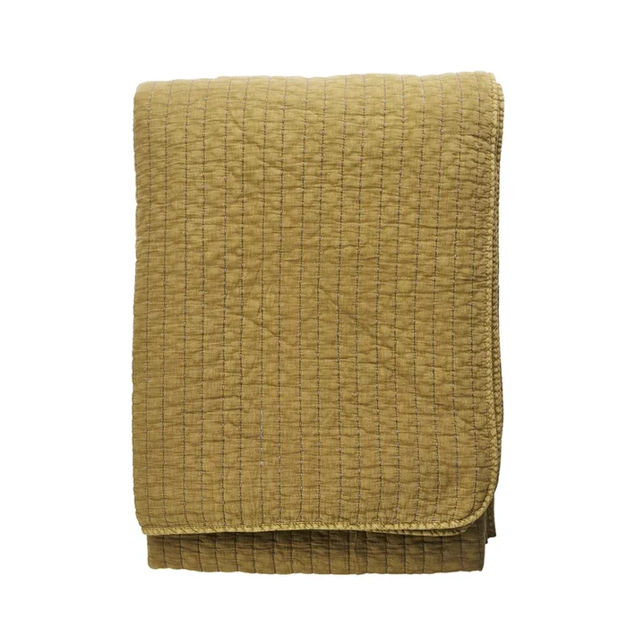 Couvre-lit quilté – Ocre