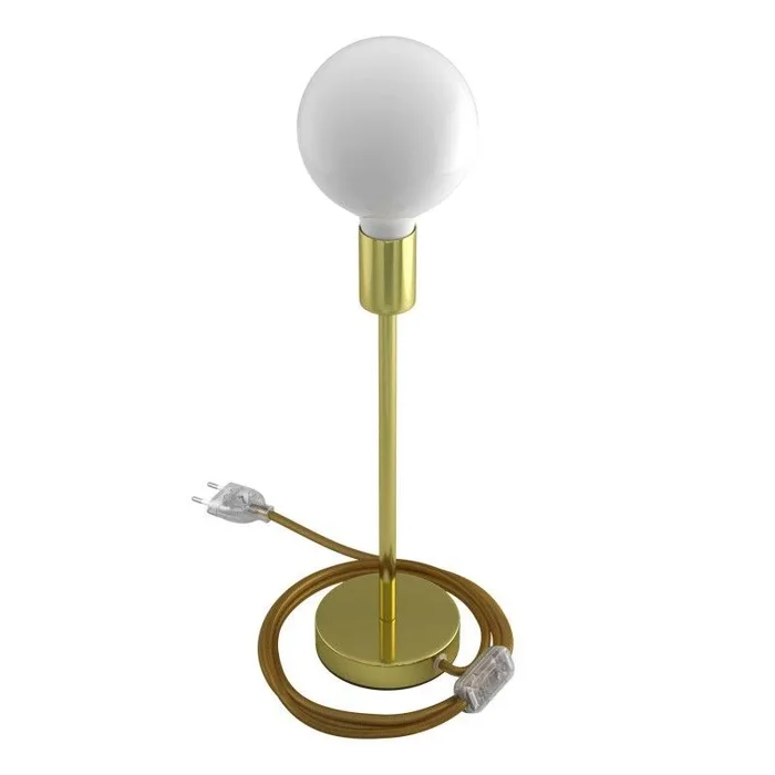 Creative Cables Alzaluce – lampe à poser – Ø 12 x 39 cm – métal – or