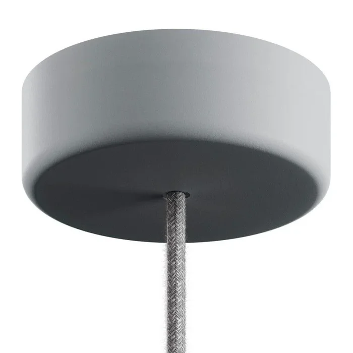 Creative Cables Eiva – cache plafond en silicone souple – ø 12,5 x 4 cm – IP65 – gris glacier