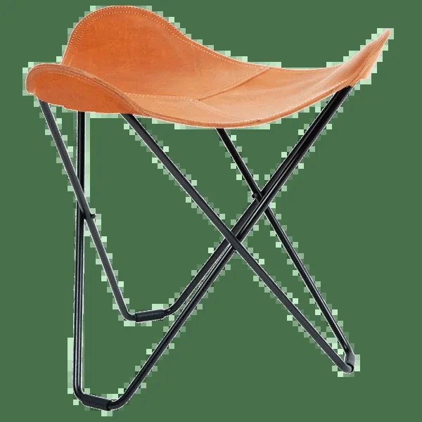 CUERO FLYING GOOSE TABOURET CUIR BRUN