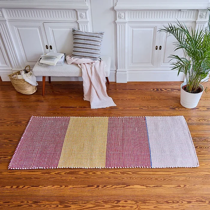 Cybèle – Tapis tissé – 75 x 180 cm – Jaune – Design by Floriane Jacques