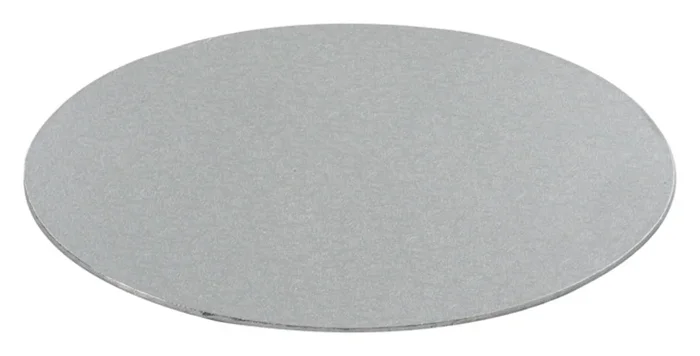 DECORA Assiette à gâteau ronde fine argentée ø 18×0,3 cm