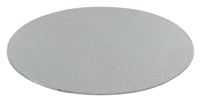 DECORA Assiette à gâteau ronde fine argentée ø 25×0,3 cm