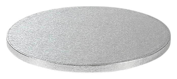 DECORA Plat à gâteau rond épais argenté ø 30×1,2 cm
