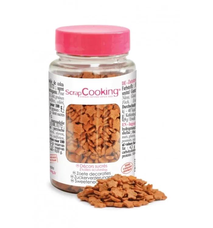 Decorative Sugar Star Gold 55G